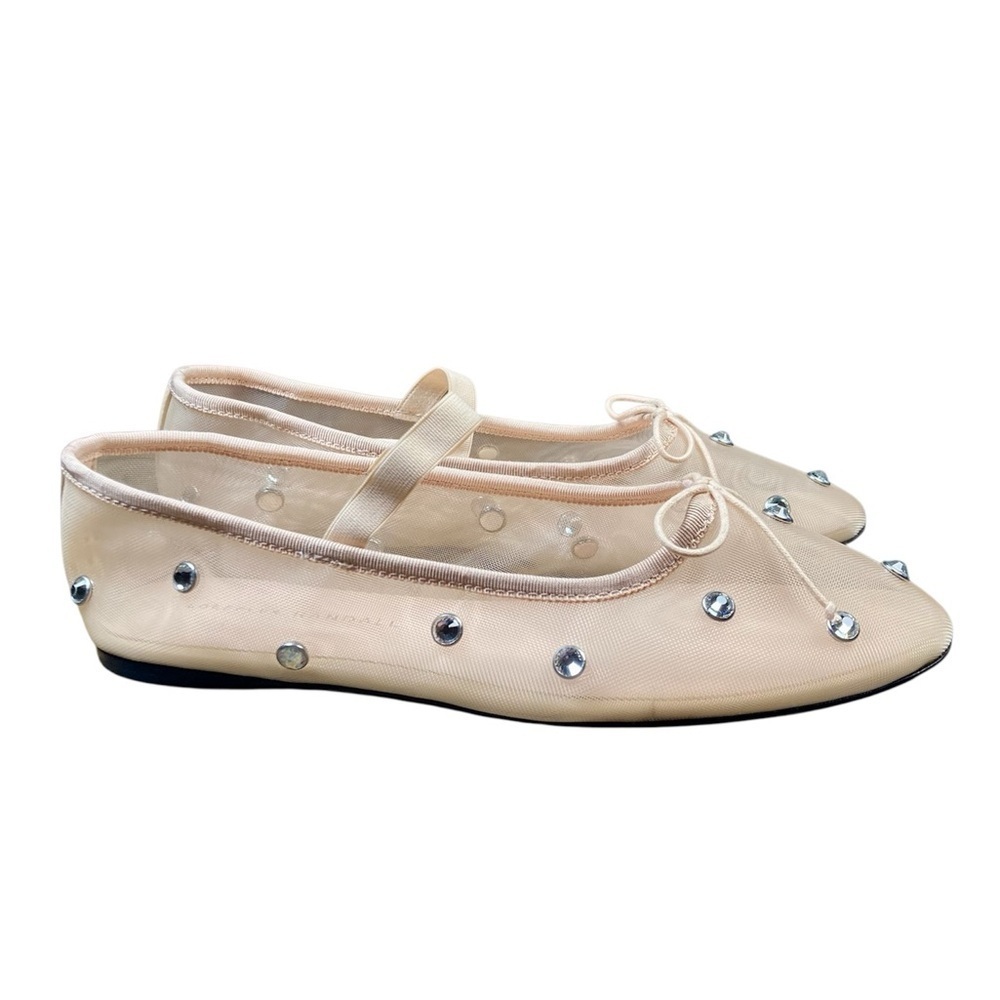Loeffler Randall Leoni Crystal Ballet Flats Size 7.5​​​​ - Picture 5 of 8